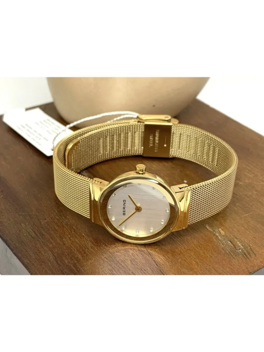 Bering Women's Watch 10126-334 Quartz Silver Dial Gold Tone Stainless Steel 25mm